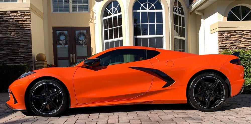 Orange Corvette C8