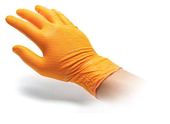 Orange Heavy Duty Nitrile Gloves Mike Phillips