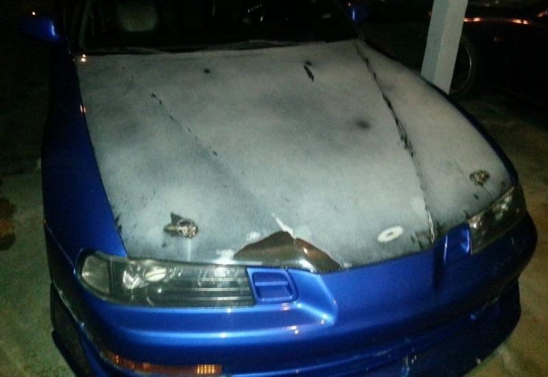 Oxidized Carbon Fiber Hood Mike Phillips CarbonFiber