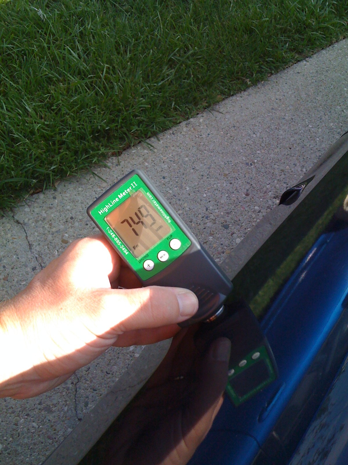 Paint Thickness Reading