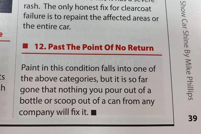 Past the point of no return