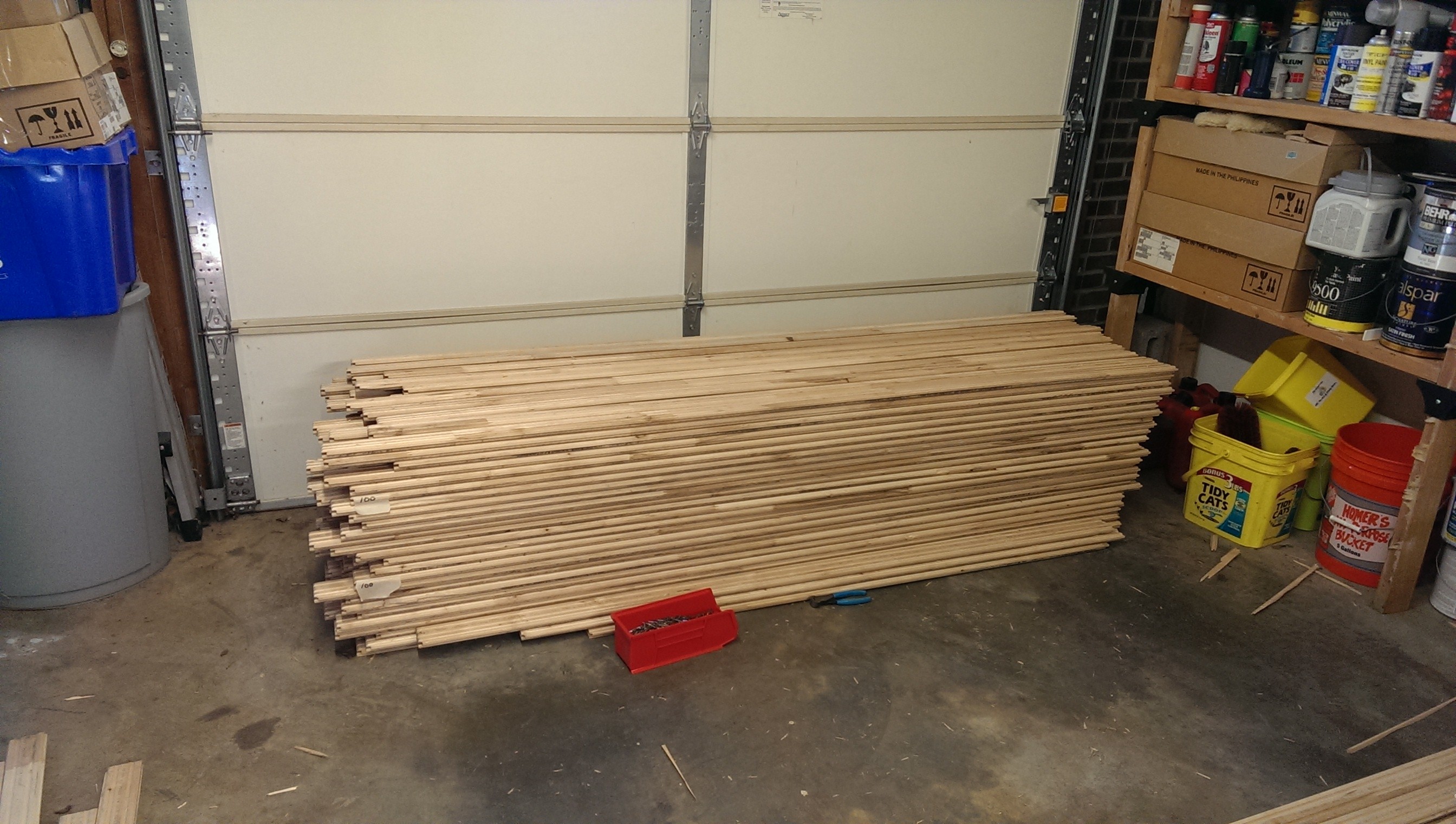 Pile is growing with boards denailed