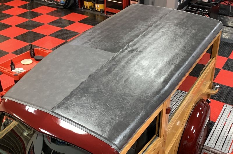 Pinnacle Black Label Leather Vinyl Coating 1937 Ford Woody
