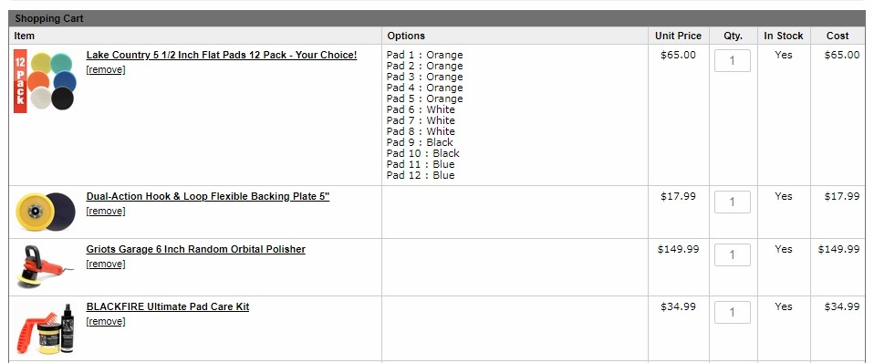 Products I plan to use