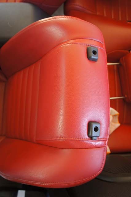 red leather after treating with Collinite Sapphire 855
