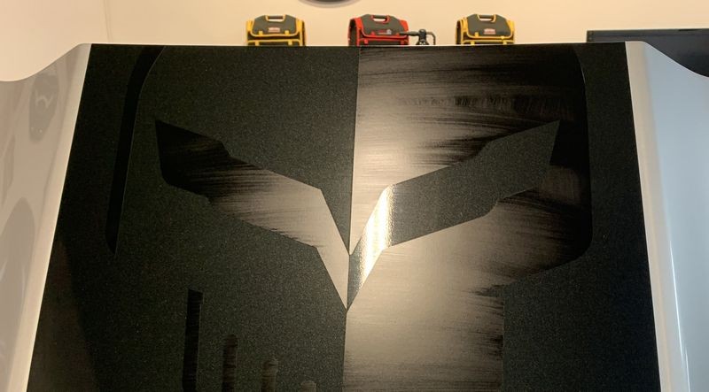 Remove swirls scratches by machine in Vinyl Stripes Decals Graphics Corvett