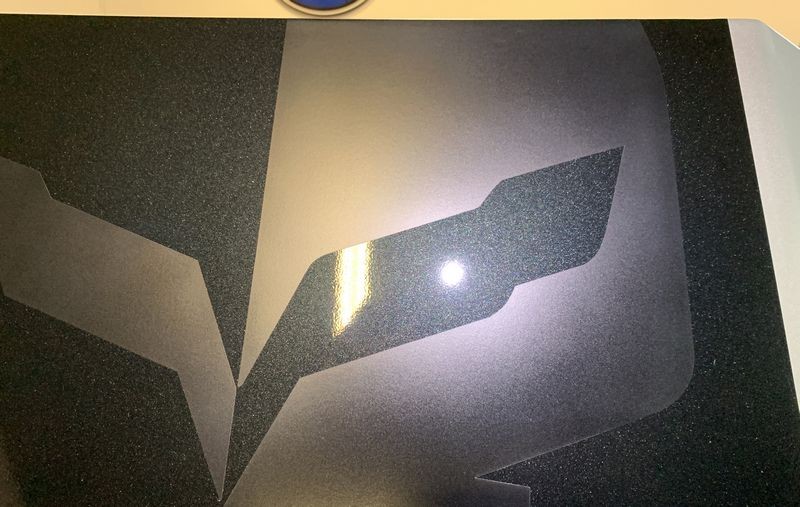 Remove swirls scratches by machine in Vinyl Stripes Decals Graphics Corvett