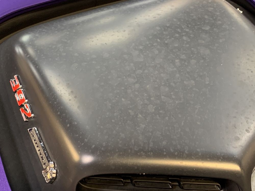 Remove water spots Matte Shaker Hood Scoop 2016 Challenger Scatpack 392 Hem