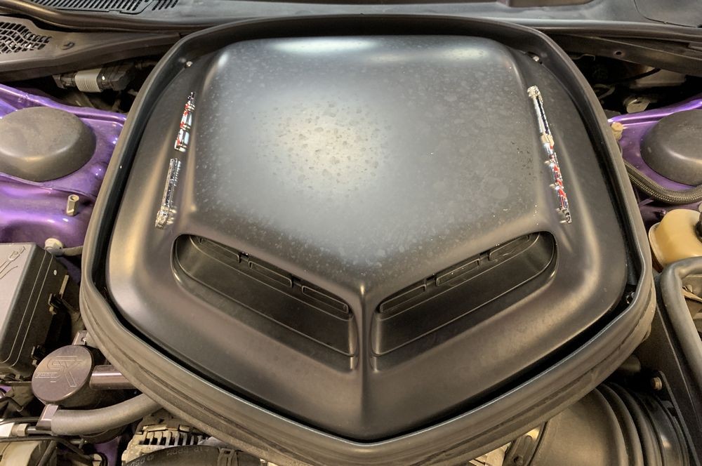 Remove water spots Matte Shaker Hood Scoop 2016 Challenger Scatpack 392 Hem