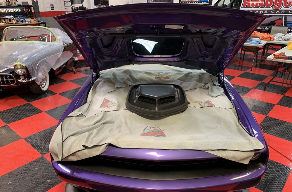 Remove water spots Matte Shaker Hood Scoop 2016 Challenger Scatpack 392 Hem