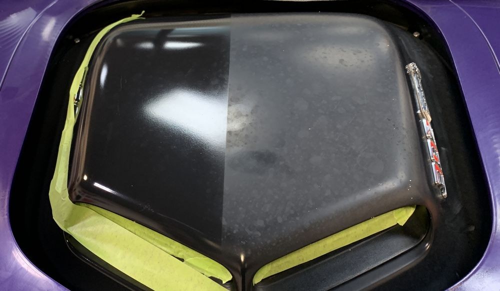 Remove water spots Matte Shaker Hood Scoop 2016 Challenger Scatpack 392 Hem