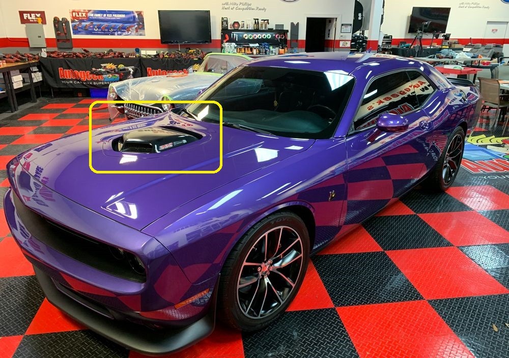 Remove water spots Matte Shaker Hood Scoop 2016 Challenger Scatpack 392 Hem
