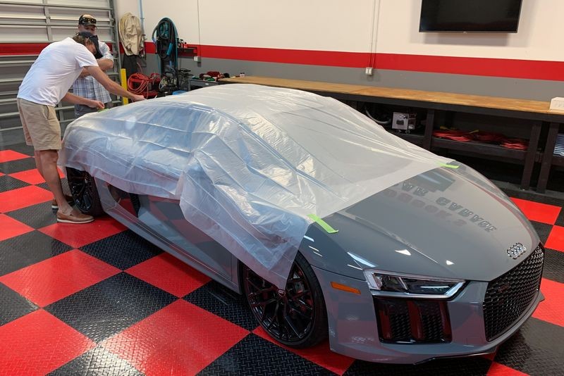 Removing scratch out of glass Audi Mike Phillips