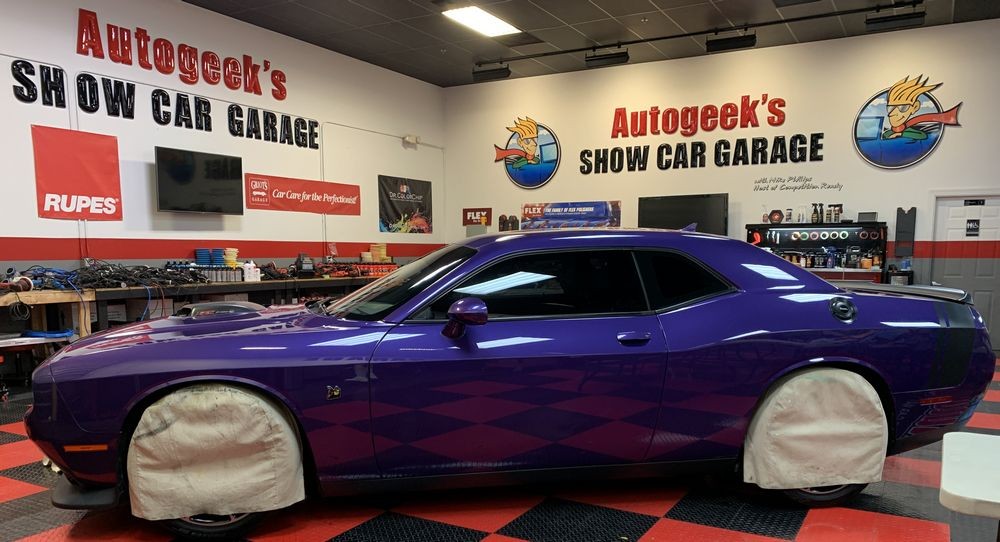 Removing Water Spots from Matte Vinyl Graphics Challenger Scatpack 392 Hemi