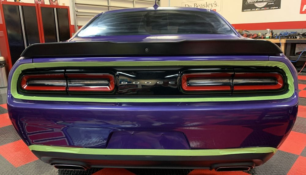Removing Water Spots from Matte Vinyl Graphics Challenger Scatpack 392 Hemi