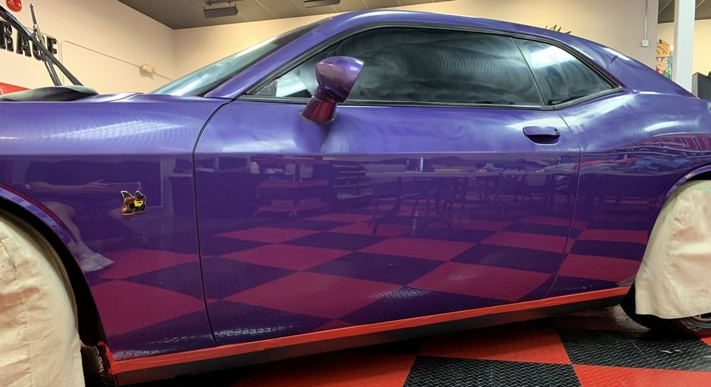 Removing Water Spots from Matte Vinyl Graphics Challenger Scatpack 392 Hemi