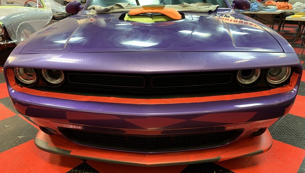 Removing Water Spots from Matte Vinyl Graphics Challenger Scatpack 392 Hemi