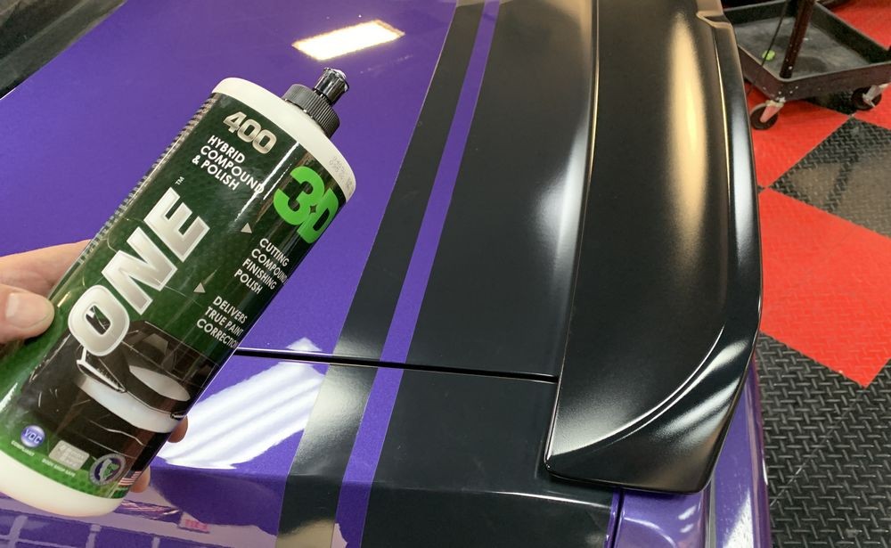 Removing Water Spots from Matte Vinyl Graphics Challenger Scatpack 392 Hemi