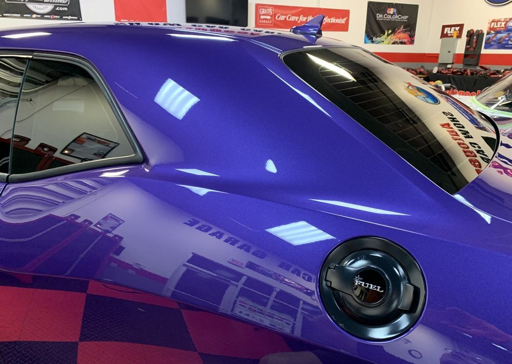 Removing Water Spots from Matte Vinyl Graphics Challenger Scatpack 392 Hemi