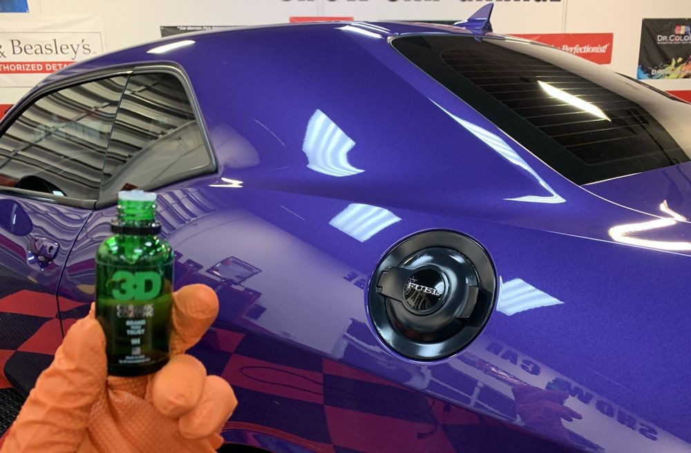 Removing Water Spots from Matte Vinyl Graphics Challenger Scatpack 392 Hemi
