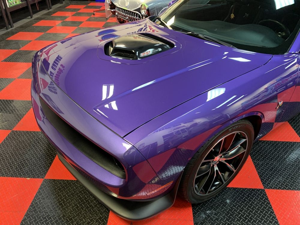 Removing Water Spots from Matte Vinyl Graphics Challenger Scatpack 392 Hemi