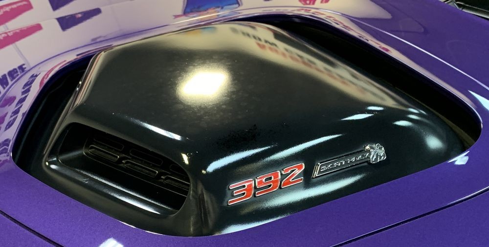 Removing Water Spots from Matte Vinyl Graphics Challenger Scatpack 392 Hemi