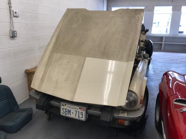 Restoring paint on a TR6 with Number 7