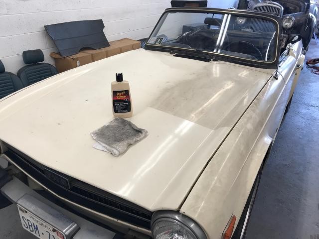 Restoring paint on a TR6 with Number 7