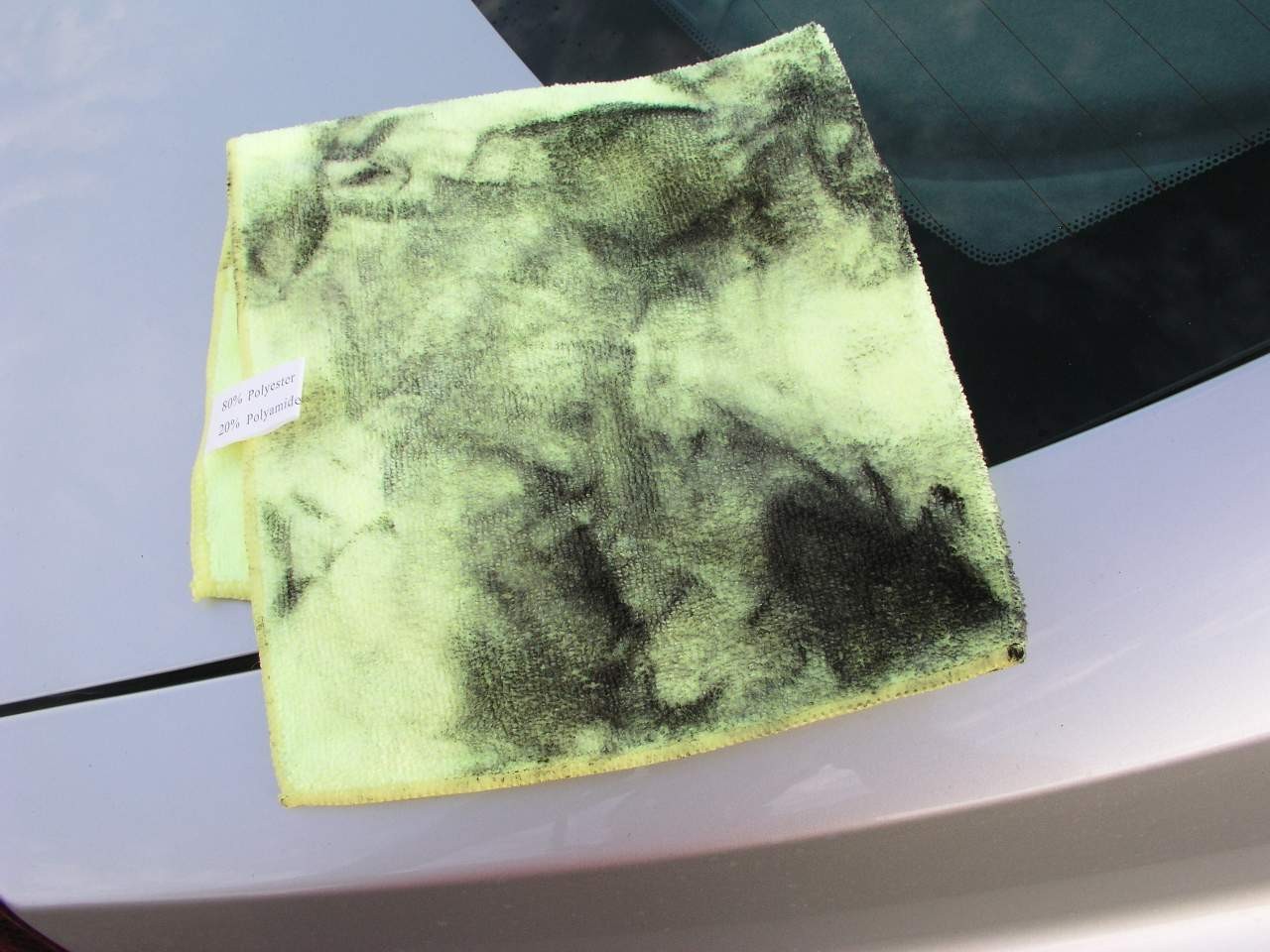 results of dp wheel glaze rag after wipe