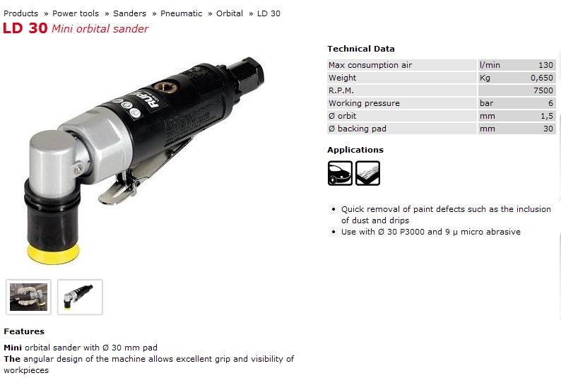 Rupes LD30 1 inch Orbital Sander