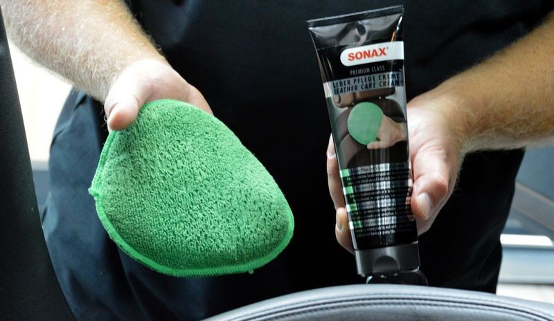 SONAX Leather Cleaner and SONAX Leather Care Cream