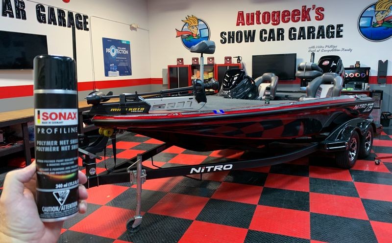 SONAX PNS on Black Powder Coating Paint Boat Trailer