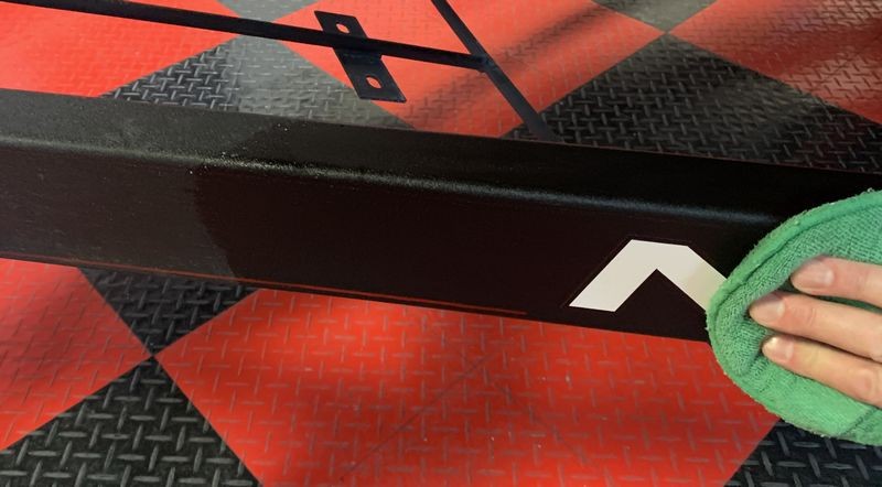 SONAX PNS on Black Powder Coating Paint Boat Trailer