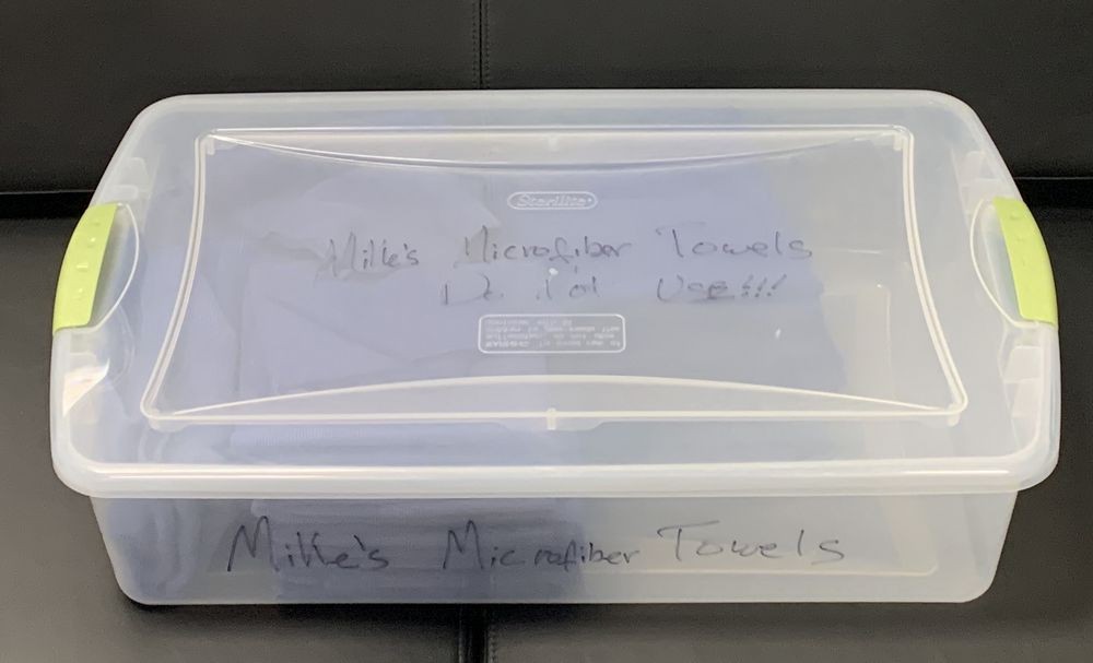 Sterilite Bin for Microfiber Towels Mike Phillips