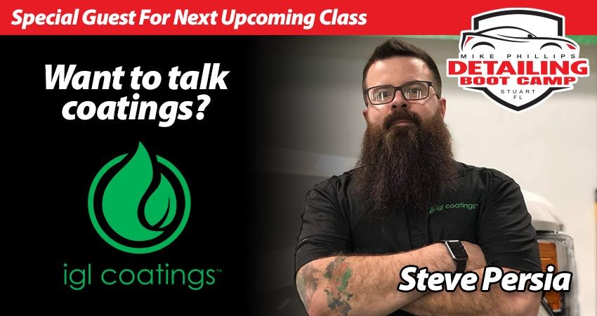 Steve Persia IGL Mike Phillips Car Detailing Classes