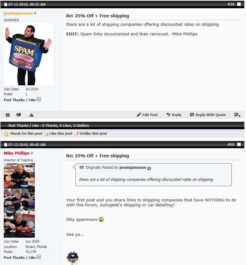 Stupid Spammers
