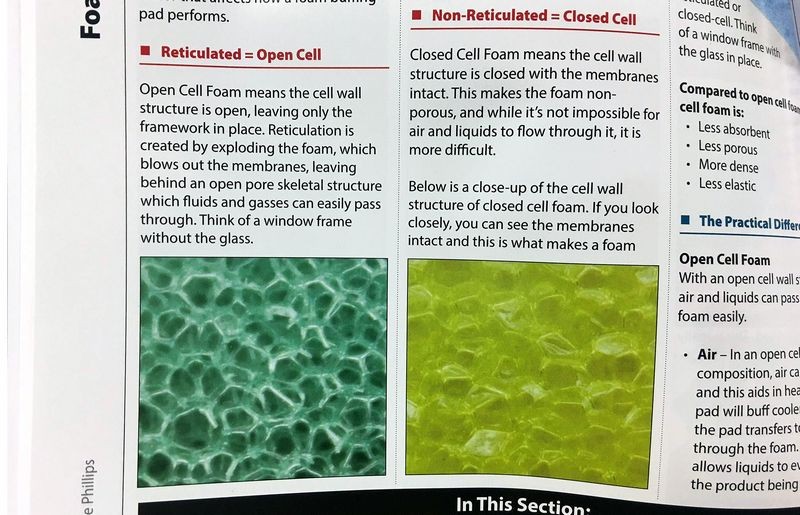 The air blowing test for open cell foam pads by Mike Phillips