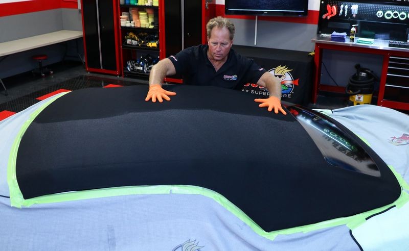 The correct way to apply RaggTopp Canvas Top Protectant to a canvas convert