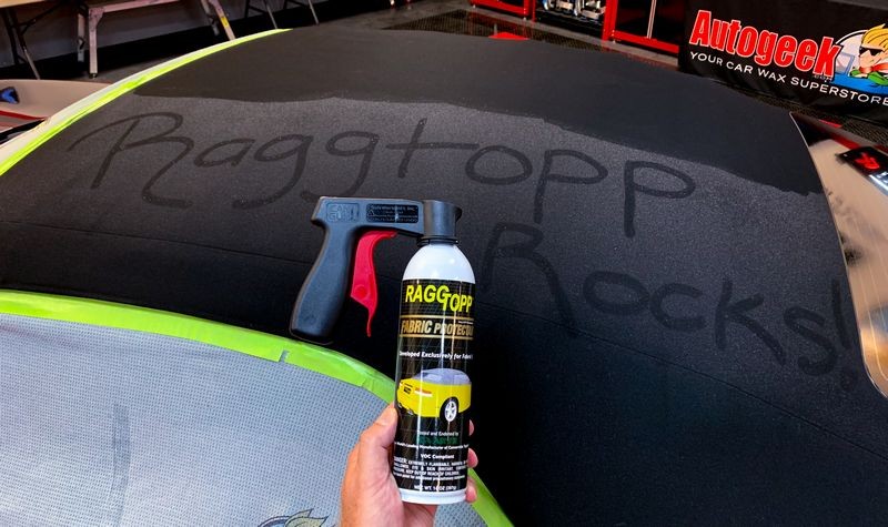 The correct way to apply RaggTopp Canvas Top Protectant to a canvas convert