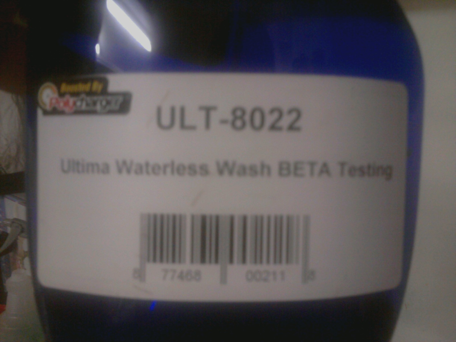 Ultima Waterless Wash Beta Test Product, Circa June 2010