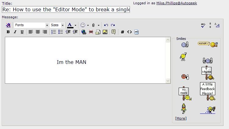 vBulletin Editor Mode Code View