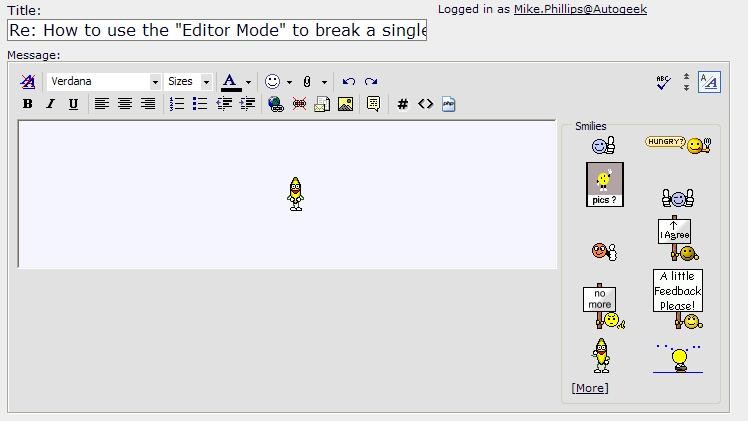 vBulletin Editor Mode Code View