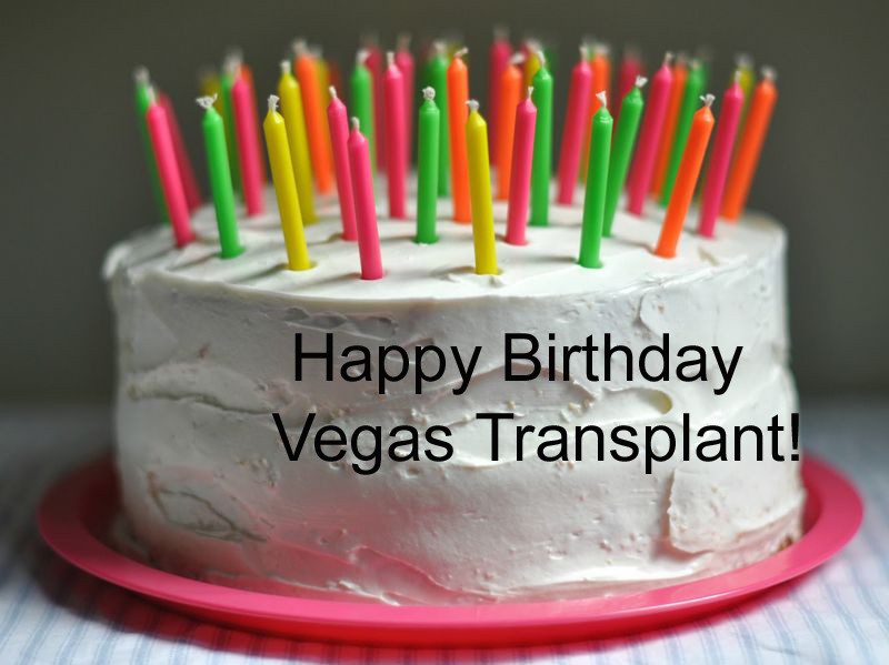 Vegas Transplant Birthday Cake