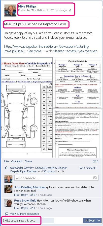 Vehicle Inpsection Form by Mike Phillips