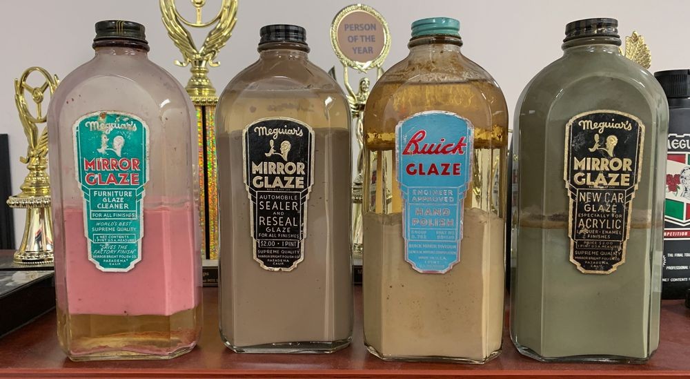 Vintage Old Antique Meguiars Car Wax Bottles Mike Phillips