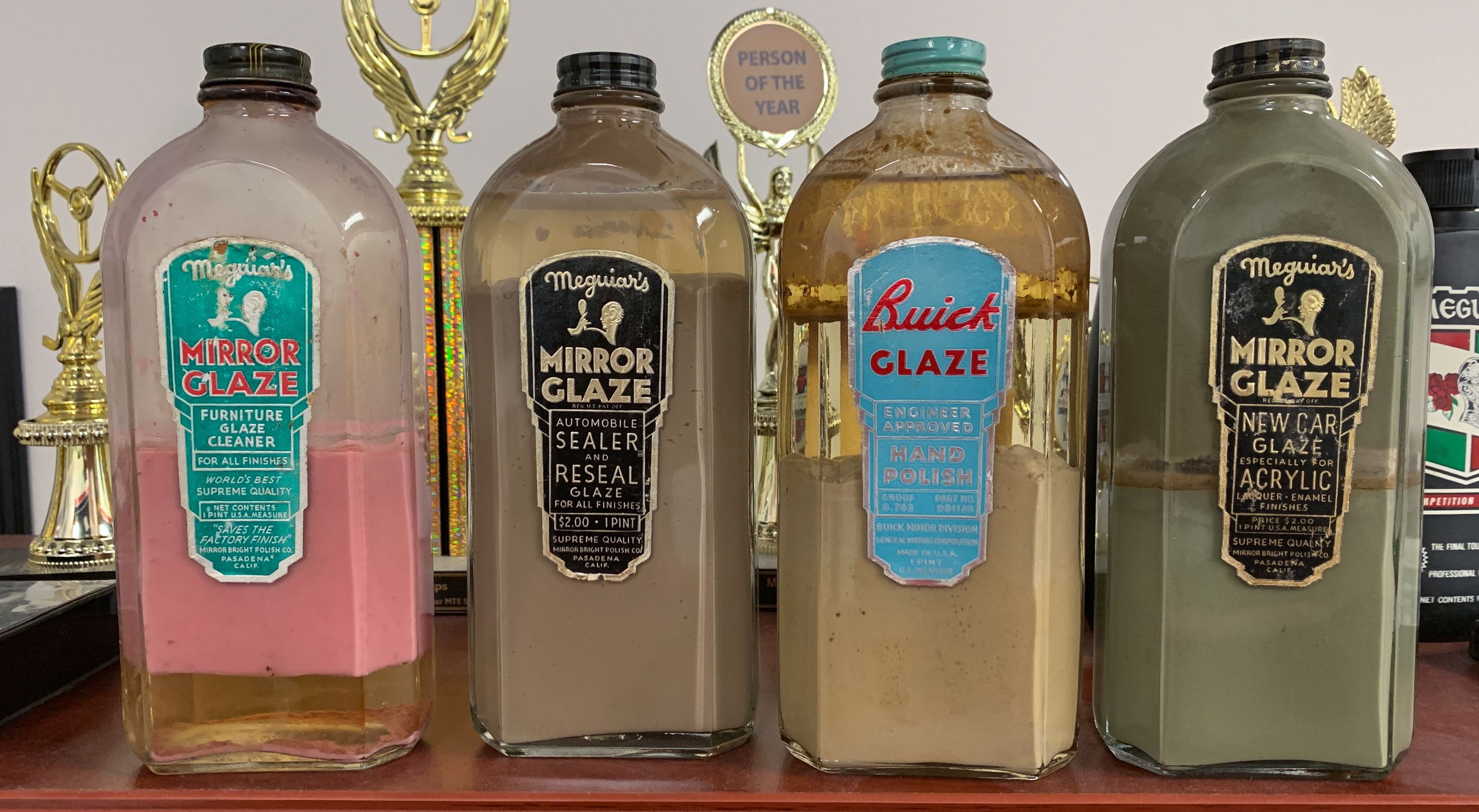 Vintage Old Antique Meguiars Car Wax Bottles Mike Phillips