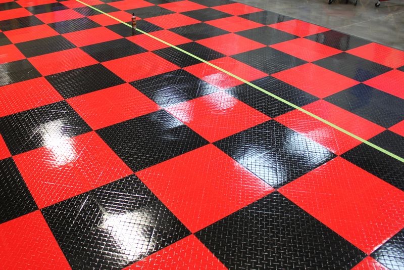 Waxing RaceDeck Tiles at Autogeek.net