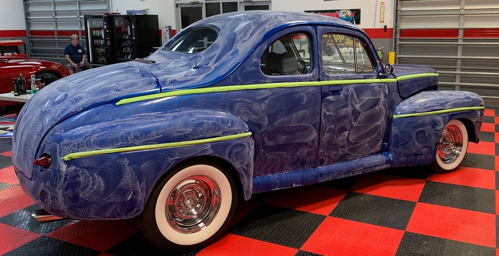 Wetsanding 1947 Ford Coupe Streetrod Mike Phillips