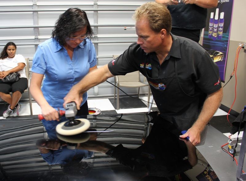 Wetsanding Rotary Buffer Classes at Autogeek.net with Mike Phillips
