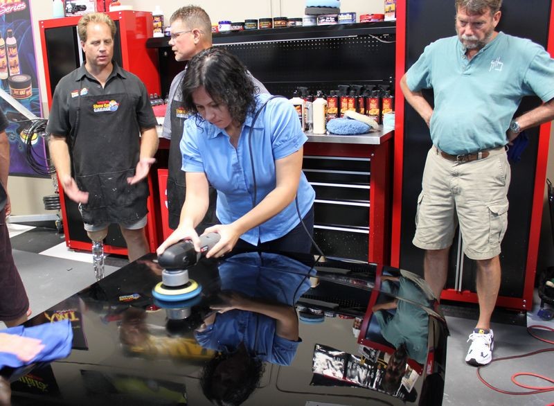Wetsanding Rotary Buffer Classes at Autogeek.net with Mike Phillips